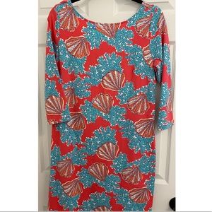 Lilly Pulitzer Coral Print Teeshirt Dress
